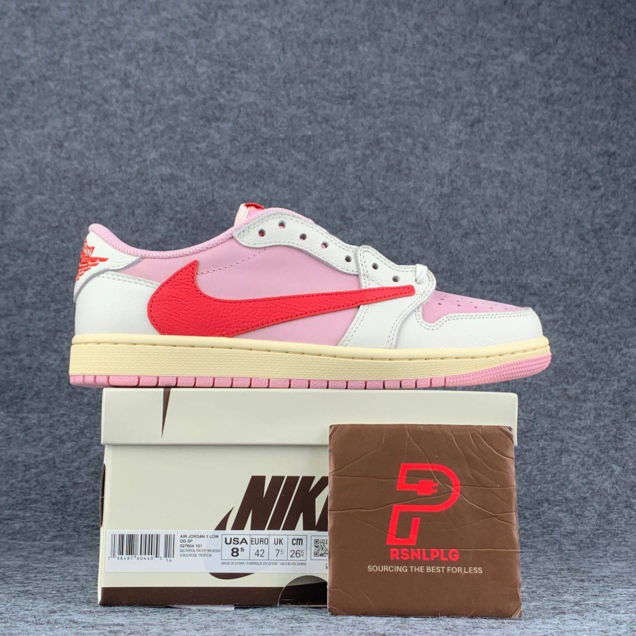 Travis Scott x Air Jordan 1 Retro Low OG 'Tropical Pink' - (Mens) EUR 44.5 • US 10.5 • UK 9.5