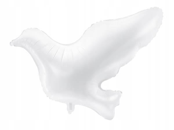 Due folieballon, hvid, 77x66cm, 1 stk.