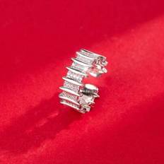 1 st lyxig ring i koppar med mikroinläggning av artificiell zirkonia och bredsidig kolumn med taggar. Moderna och mångsidiga smycken som passar barn o - Multifärgad (En-Storlek)