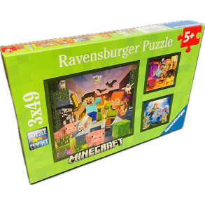 Minecraft Blomes 3x49p - Ravensburger (Puslespil) (5 år +) (NY)