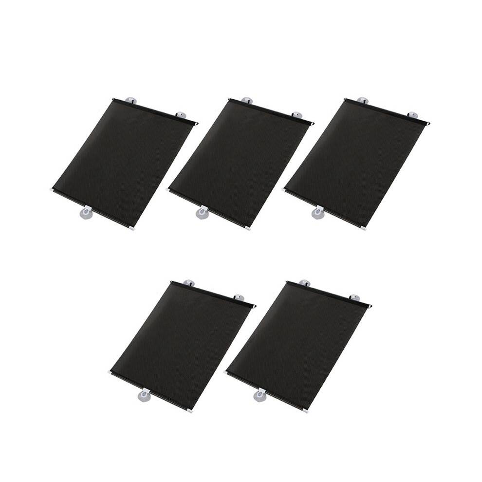 5X Sunshade Roller Blackout Suction Cup Blinds Curtains for Living Kitchen Office Car Window Free-Perforated Curtain E