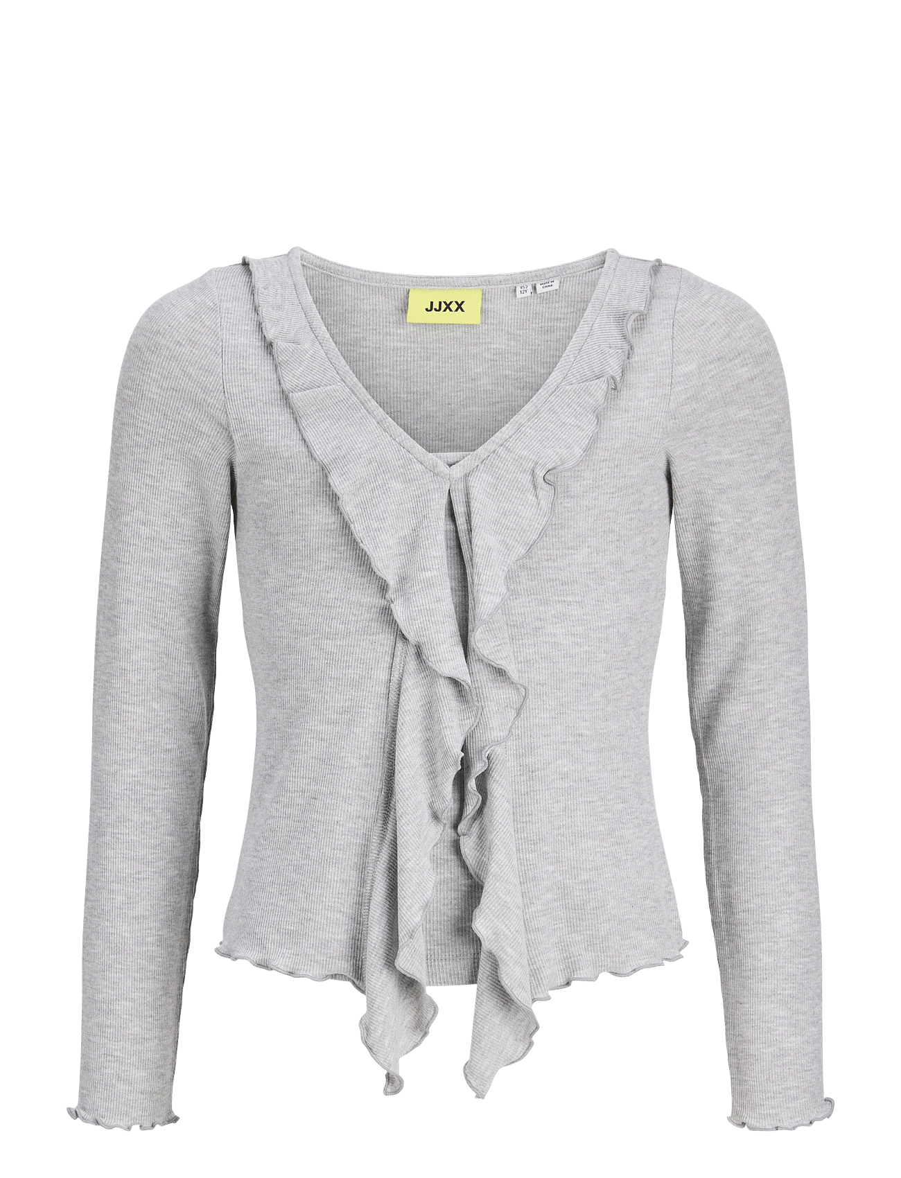 JJXX Kids Jxuma Ls Rib Bow Top Jrs Grl - Grey - 164