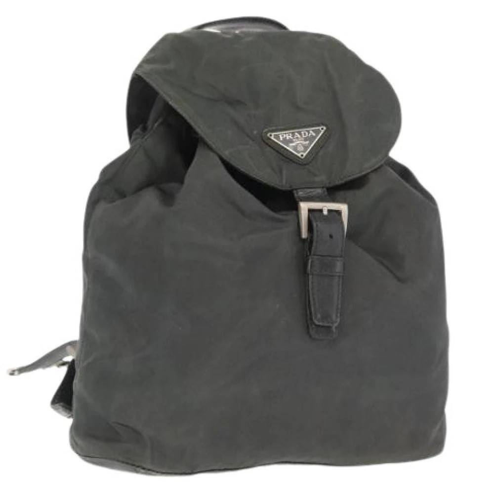 Prada Vintage Pre-owned Nylon Rygsæk - Vintage - Dame - Grøn - ONE SIZE - Nylon