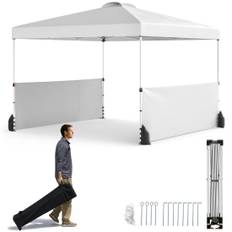Pop-up paviljong 3x3m med sidor och väska – Enkel installation, vindtät