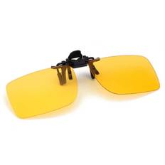 Clip-on solbriller Gult glas 43x60mm Natsyn gul