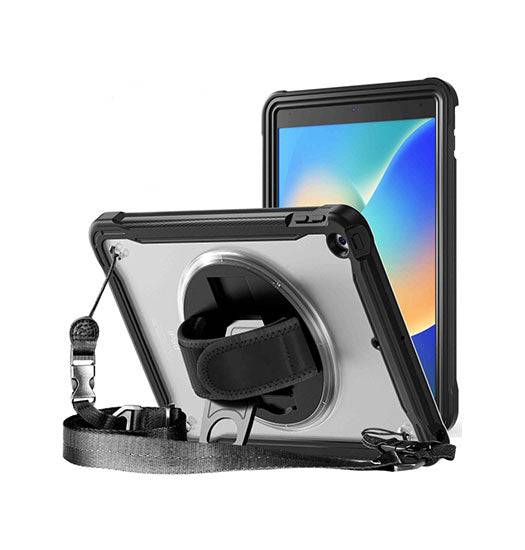 iPad 5 - 9.7" - Heavy-Duty Håndværker Cover med Skulderstrop - Sort