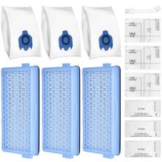 Zubehörset Filter für Miele Staubsauger [Compact C1&C2, Complete C2&C3, S8340], 3 GN Staubsaugerbeutel+3 HEPA Filter+6 Mikrofilter, Ersatzteile Staubsaugerfilter Zubehör für Miele Serie