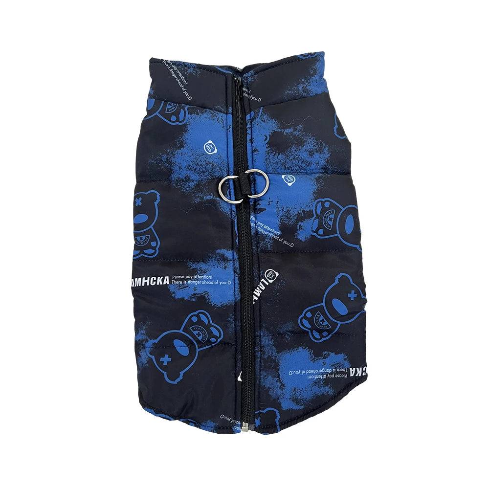 Waterproof Dog Jacket with Leash Buckle for Small to Large Dogs - Blue / M-advise 2.5-4kg / SPC (M-advise 2.5-4kg)