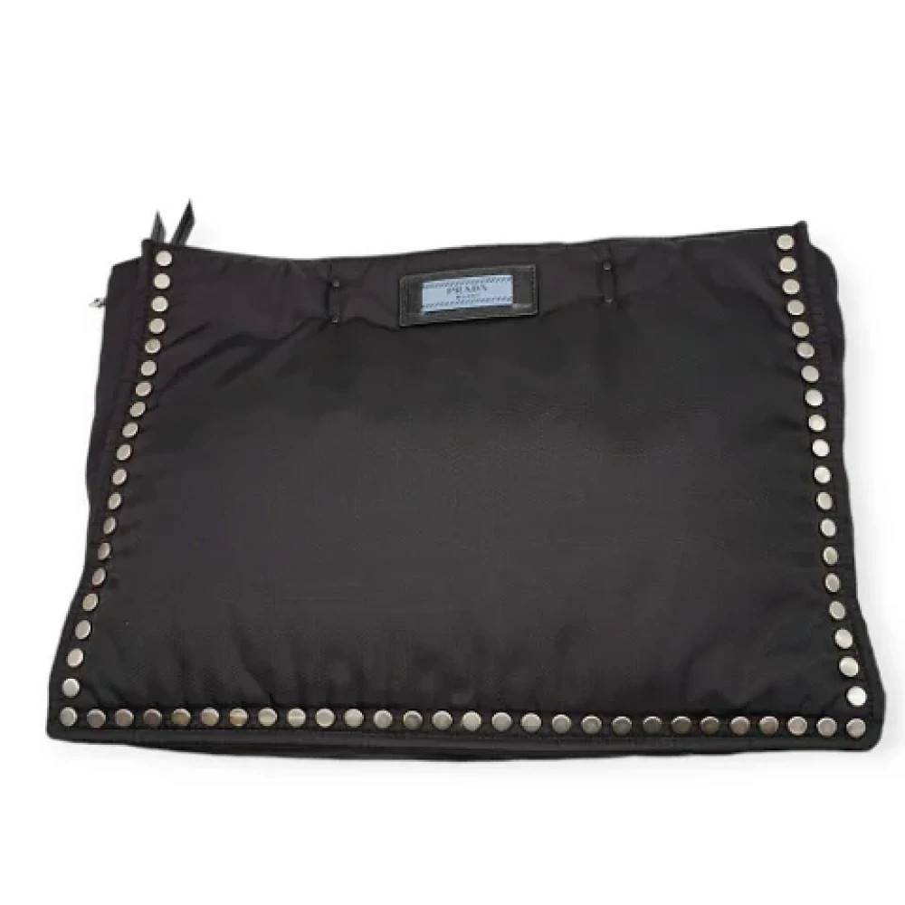Prada Vintage Pre-owned nylon prada-tasker - Vintage - Dame - Sort - ONE SIZE - Nylon