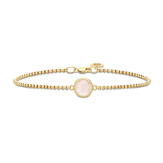 Julie Sandlau PRIMINI armbånd forgyldt BR258GDMLROCR - rosa krystal