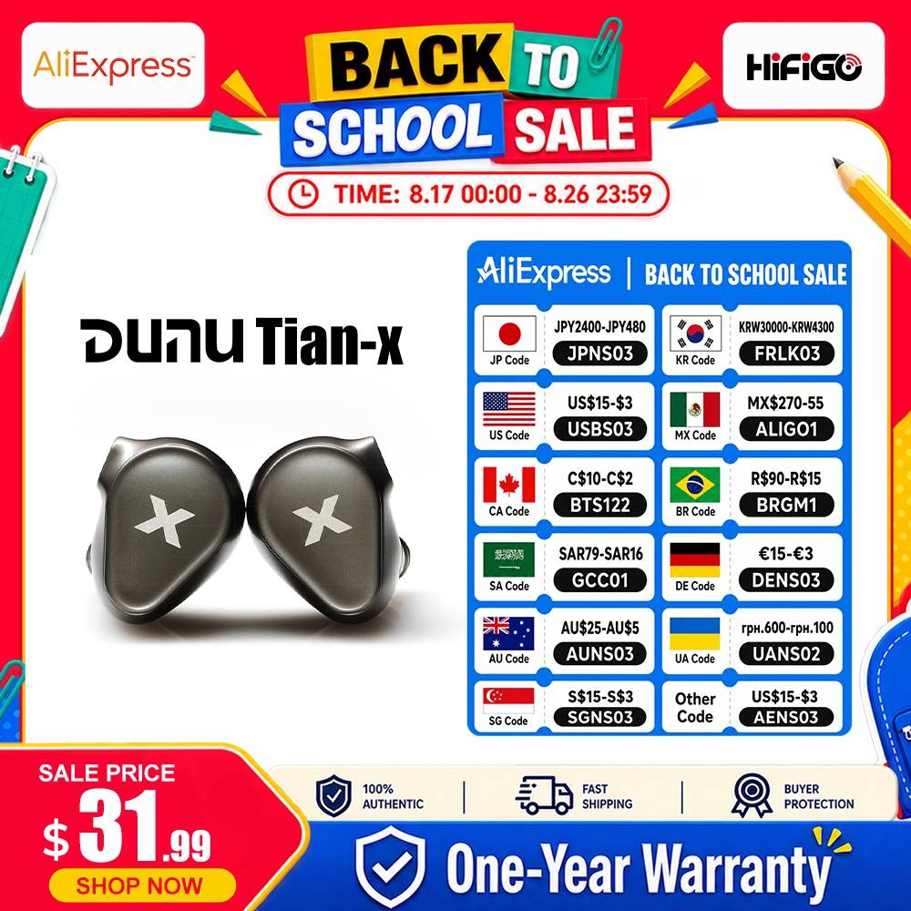DUNU Titan X HiFi IEM Earphones Dual Magnetic Dynamic Driver Metal Alloy Housing 3.5mm/TypeC Mic Earbuds For Audiophile Gaming