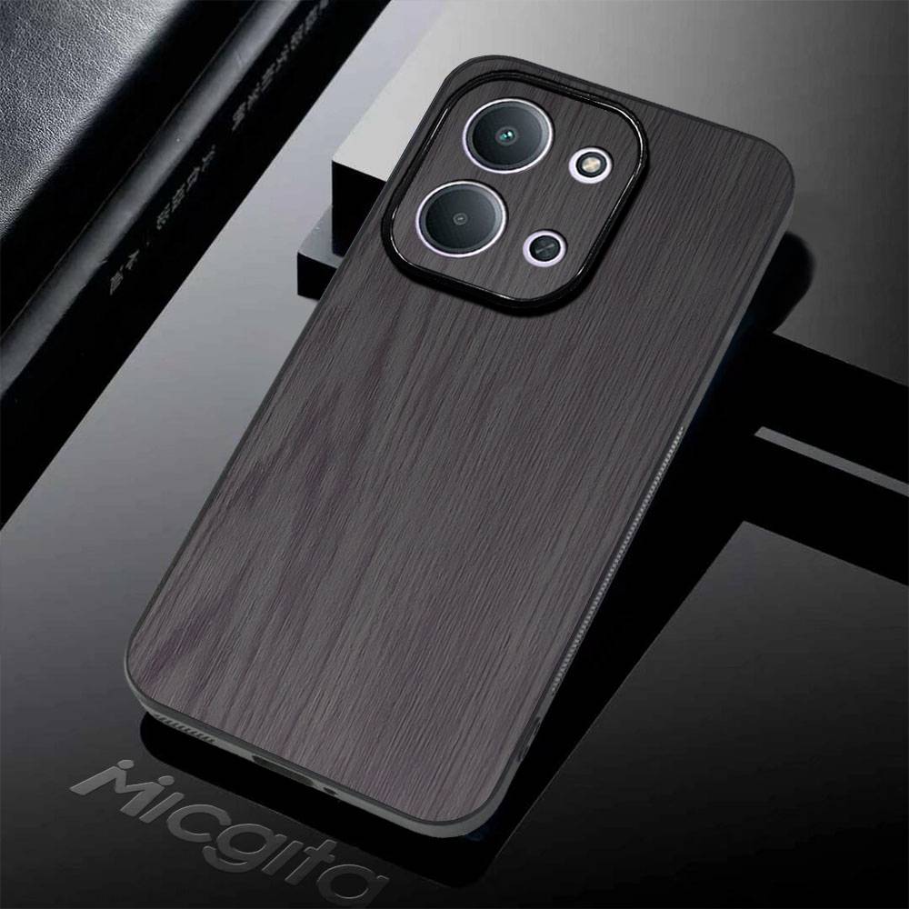 Wood Grain Case For Poco C85 4G 5G Unique Natural luxury Leather Cover For Xiaomi Poco C85 Case