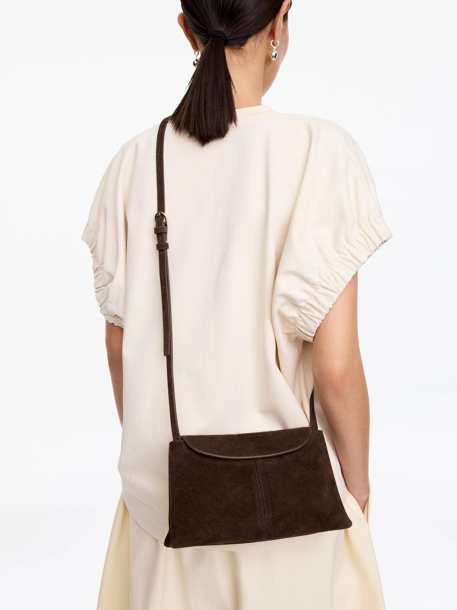 ARKET Split Suede Crossbody Bag -Brown, ONESIZE