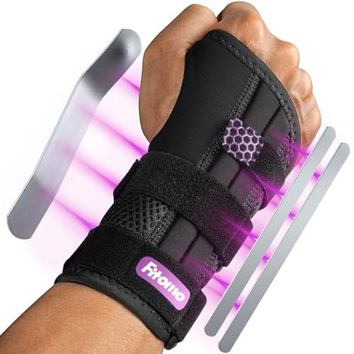 Fitomo Handgelenk Bandagen mit 3 Metallschienen und weicher Daumenöffnung