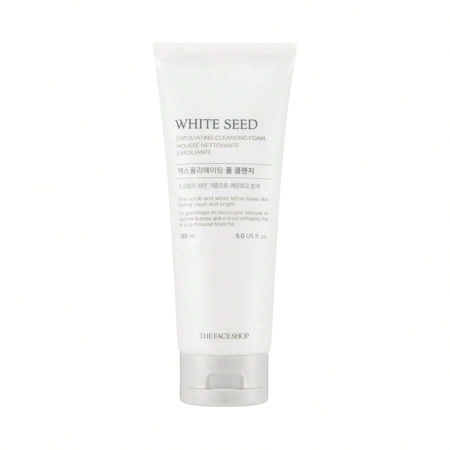 The Face Shop White Seed Exfoliating Face Wash – Skumrengöring för uppljusning & borttagning av döda hudceller – Djuprengöring för glåmig hud white
