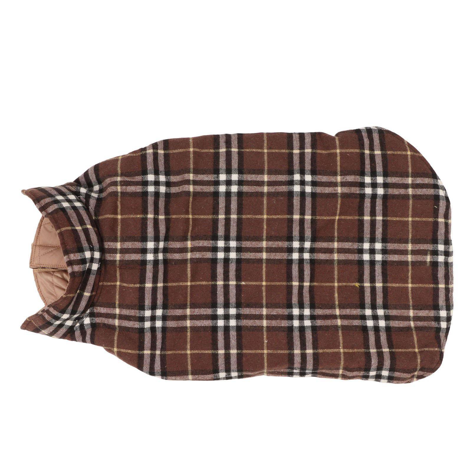 Hund Vinterkappa Väst Mjuk Polyester Bomull Höst Husdjur Kallt Väder Jacka för Stora Hundar Kaffe 6XL