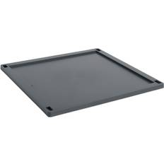 Hay Colour Crate Plastic Lid Square, Large Charcoal Str W:43cm x L:43cm x H:1,5cm - Kurve hos Magasin