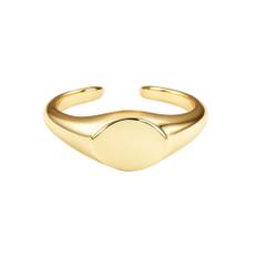 Blank Oval Ring, Gold