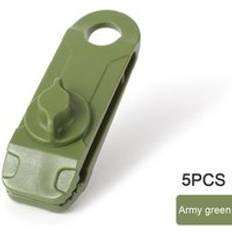 5 st återanvändbar presenningsklämma slitstark markis tält surrningsspänne utomhus camping markis krok vindtät rep presenning klämma - Amry grön