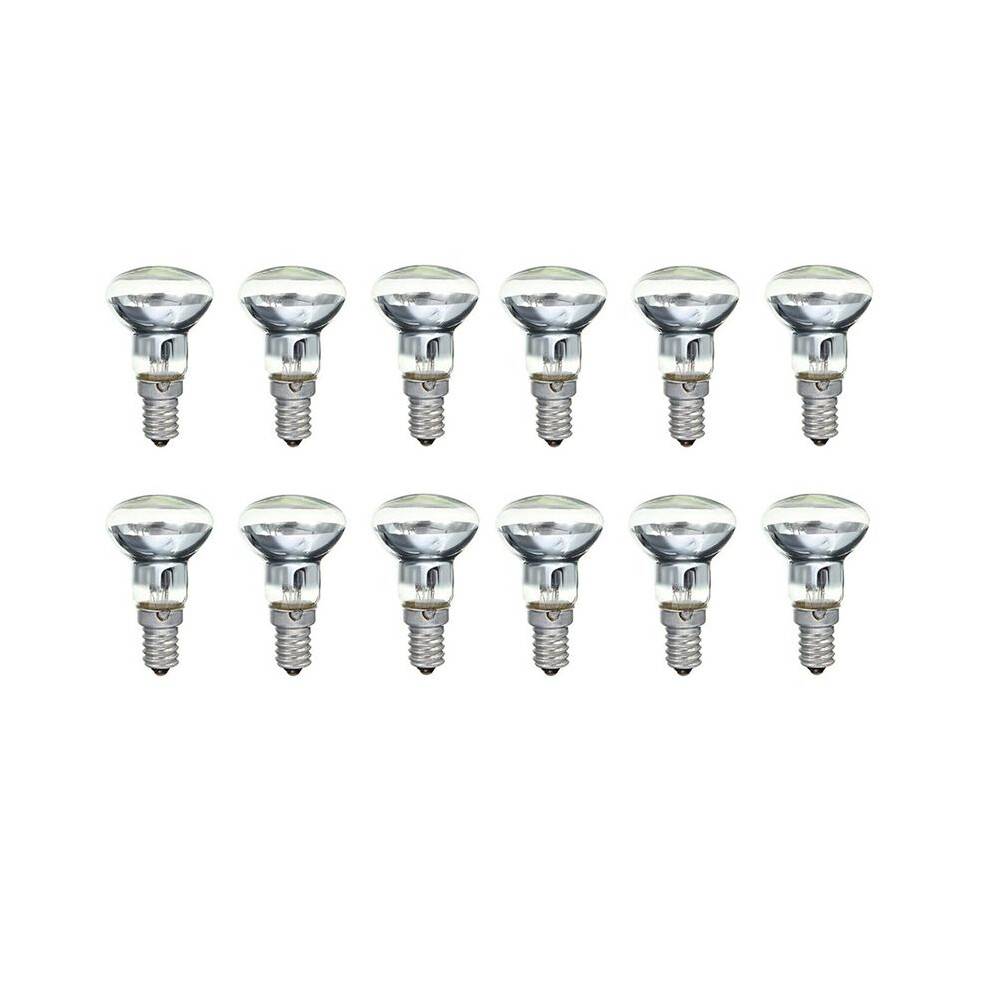 Replacement Lava Lamp E14 R39 30W Spotlight Screw in Light Bulb Clear Reflector Spot Light Bulbs Lava Incandescent 12Pcs