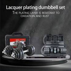 20kg Hantel Herr Fitness Hemma Elektroplätering Solid Hantel Ren Järn Skivstång Kettlebell Set Viktkombination Utrustning - Svart 20 kg