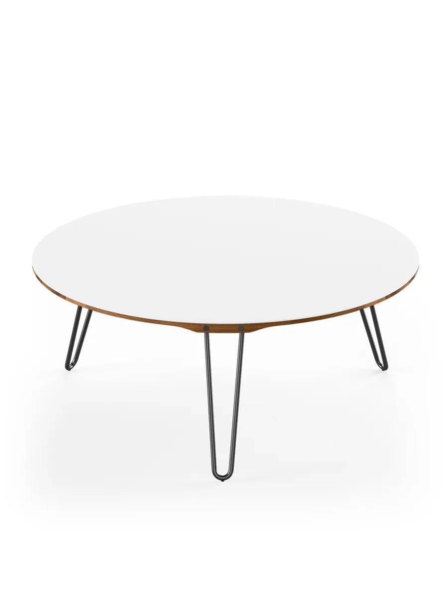AK1851 Sofabord fra Naver Collection Valnød olie / H: 30 cm / Sort pulverlakeret - Jacobsen Plus