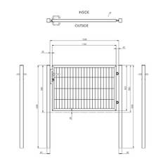 Jima 2D Panelhegnslåger – Galvaniseret – 120cm, 82cm