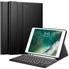 FINTIE Tastatur Hülle für iPad 9.7 2018 (6. Generation), Soft TPU Rückseite Gehäuse Keyboard Case mit eingebautem Pencil Halter, magnetisch Abnehmbarer QWERTZ Bluetooth Tastatur, Schwarz