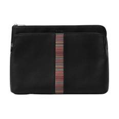 Paul Smith, Taske, Herre, Sort, ONE SIZE, Læder, MultiStripe ZipAround Clutch