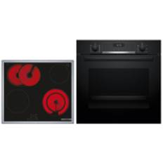 Bosch HBD631CS62, SET Einbau-Backofen HBG537BB3 und Elektro-Kochfeld PKN645BA2E, EEK: A+, mit 5 Jahren Garantie!