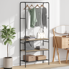Klädhängare med hyllor Sonoma ek 77 x 30 x 171 cm