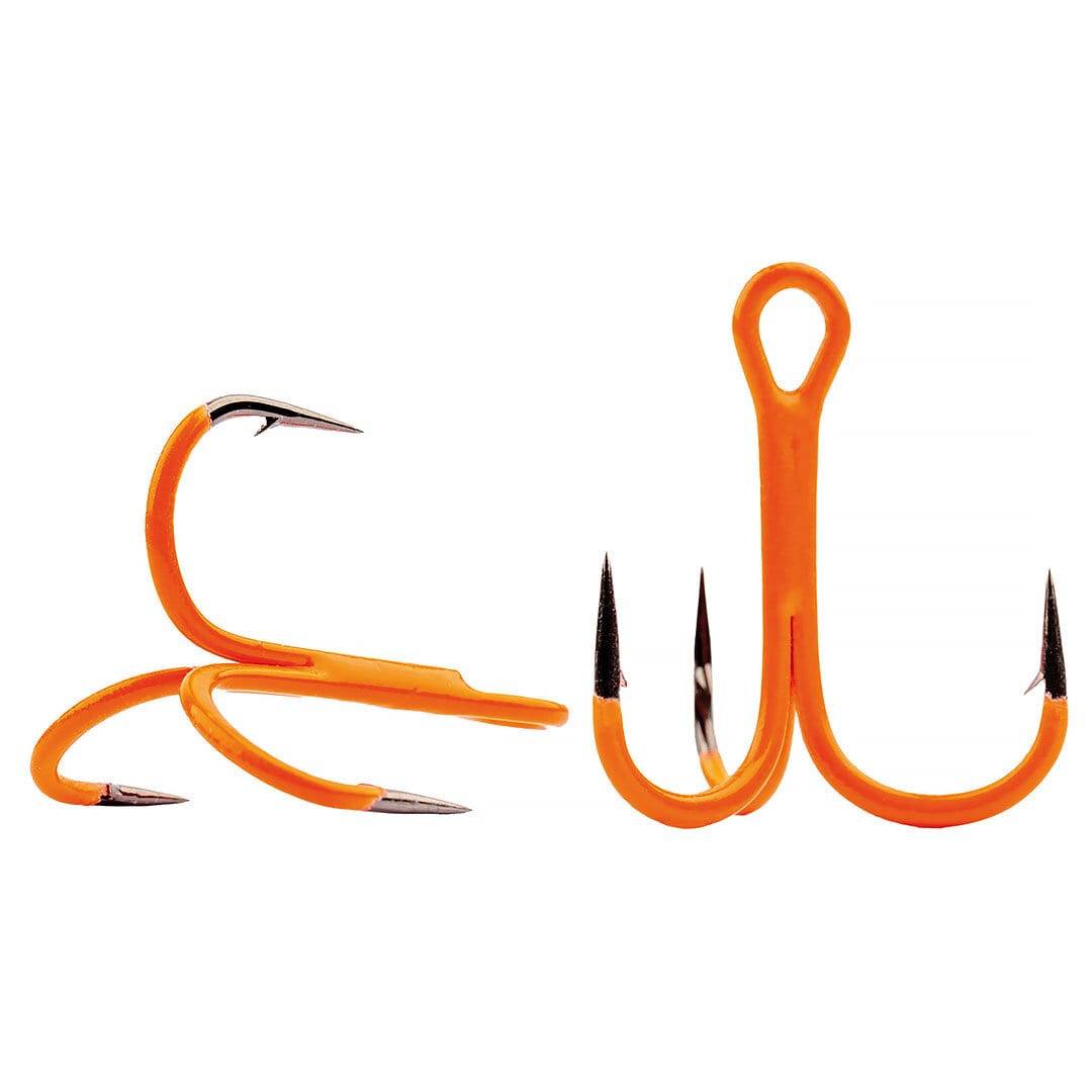 Mustad KVD Elite Round Bend Treble UV Orange., Mustad