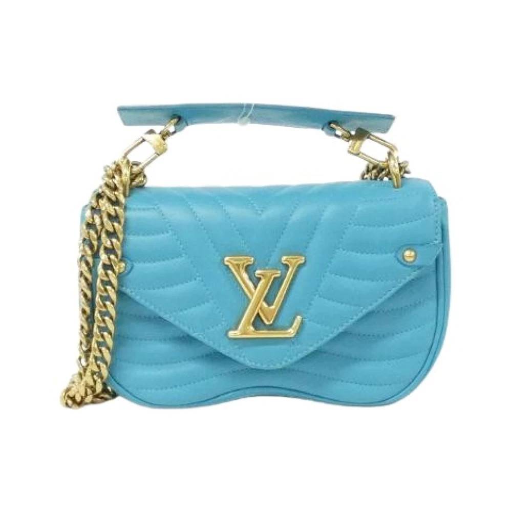 Louis Vuitton Vintage Pre-owned New Wave Chain Shoulder Bag - Vintage - Dame - Blå - ONE SIZE - Uld