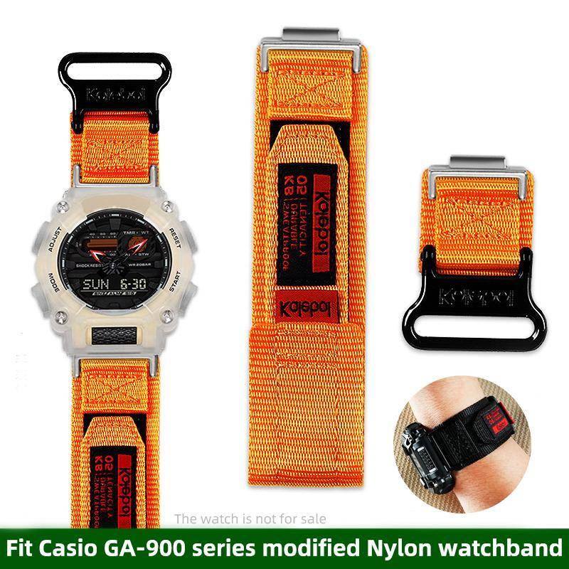 GA900 Modifierat Klockarmband För Casio klockor G-shock GA-900A/VB/TS DW-6900 remmar herr utomhus Vattentåligt Sport Nylonarmband
