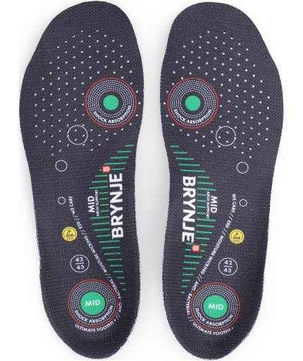 Brynje Ultimate Footfit+ indlægssål Medium, Sort, 38-39