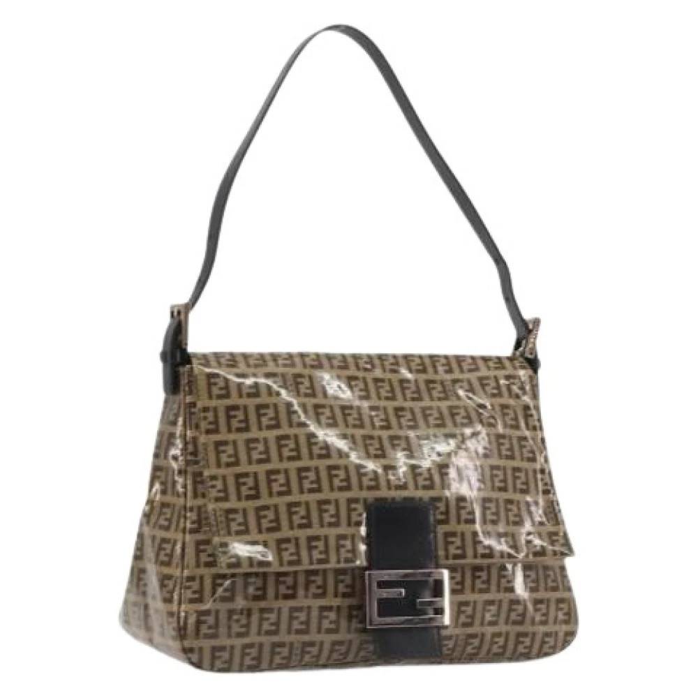 Fendi Vintage Pre-owned Zucchino Canvas Håndtaske - Vintage - Dame - Brun - ONE SIZE - Læder