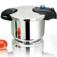 Kitchen Move ILLICO Schnellkochtopf mit Bajonettverschluss, aus Edelstahl, mit Garkorb, Ø 24 cm, 8 l