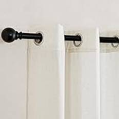 KGORGE Moderna sovrumsgardiner halvtransparenta linnegardiner med ringar gardiner för vardagsrum eleganta moderna vardagsrumsgardiner 2 stycken 140 x 240 cm (B x H), ljus beige