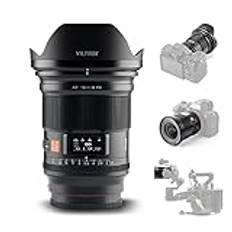 Viltrox 16 mm F1.8 Pro nivå vidvinkel autofokuslins, kompatibel med fullram Sony E-mount spegellösa kameror Alpha a7 a7II a7III a7R a7RII a7RIII a7RIV a7S a7SII a9 a7C