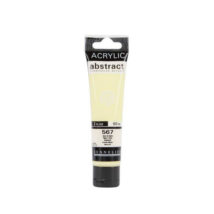 Peinture acrylique - Jaune de Naples - 567 - Abstract - Sennelier - Tube 60ml