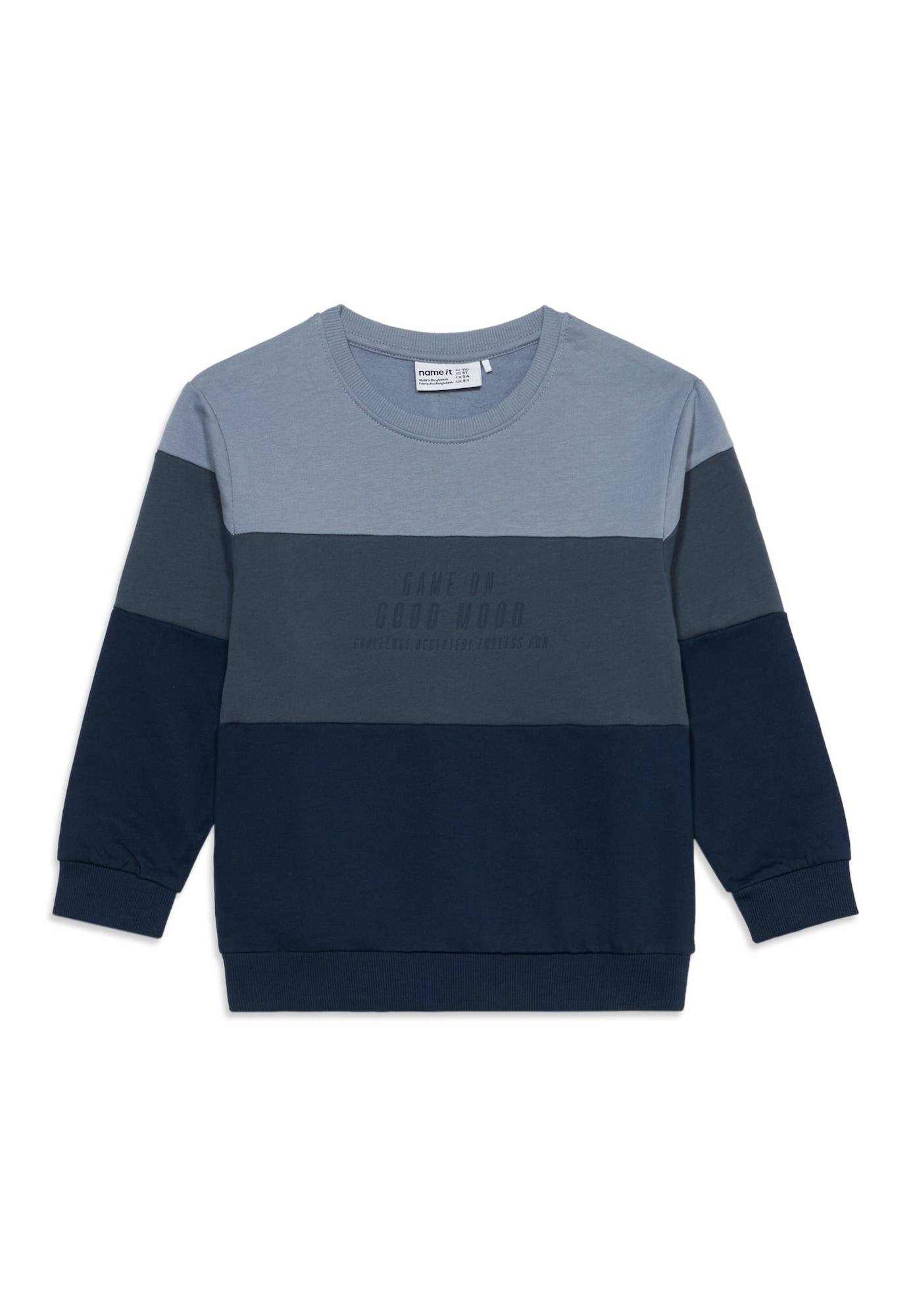 NAME IT Sweatshirt 'NMMVEMIL'  blå / navy / opal