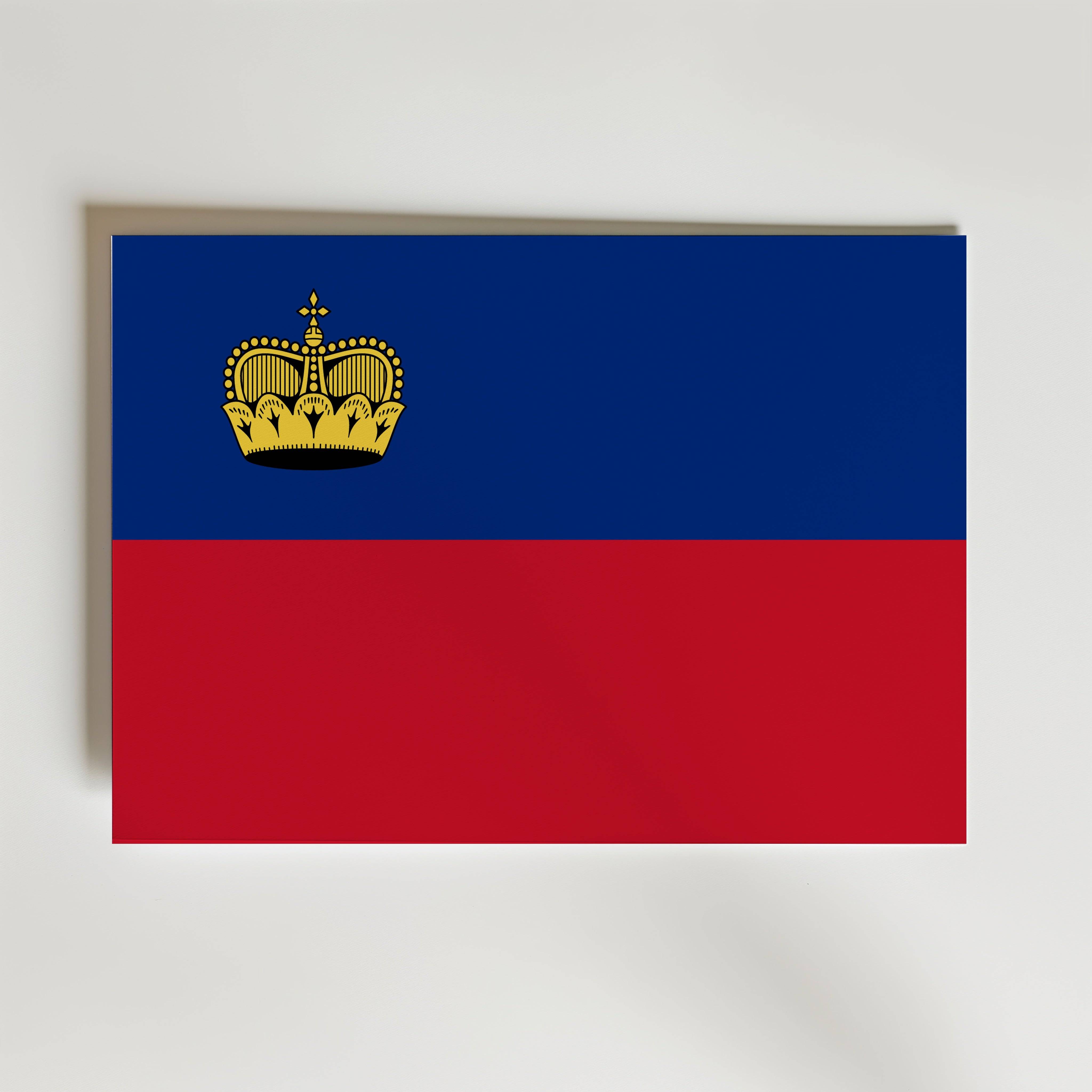 Liechtenstein National Flag Poster - Poster 30x21 cm