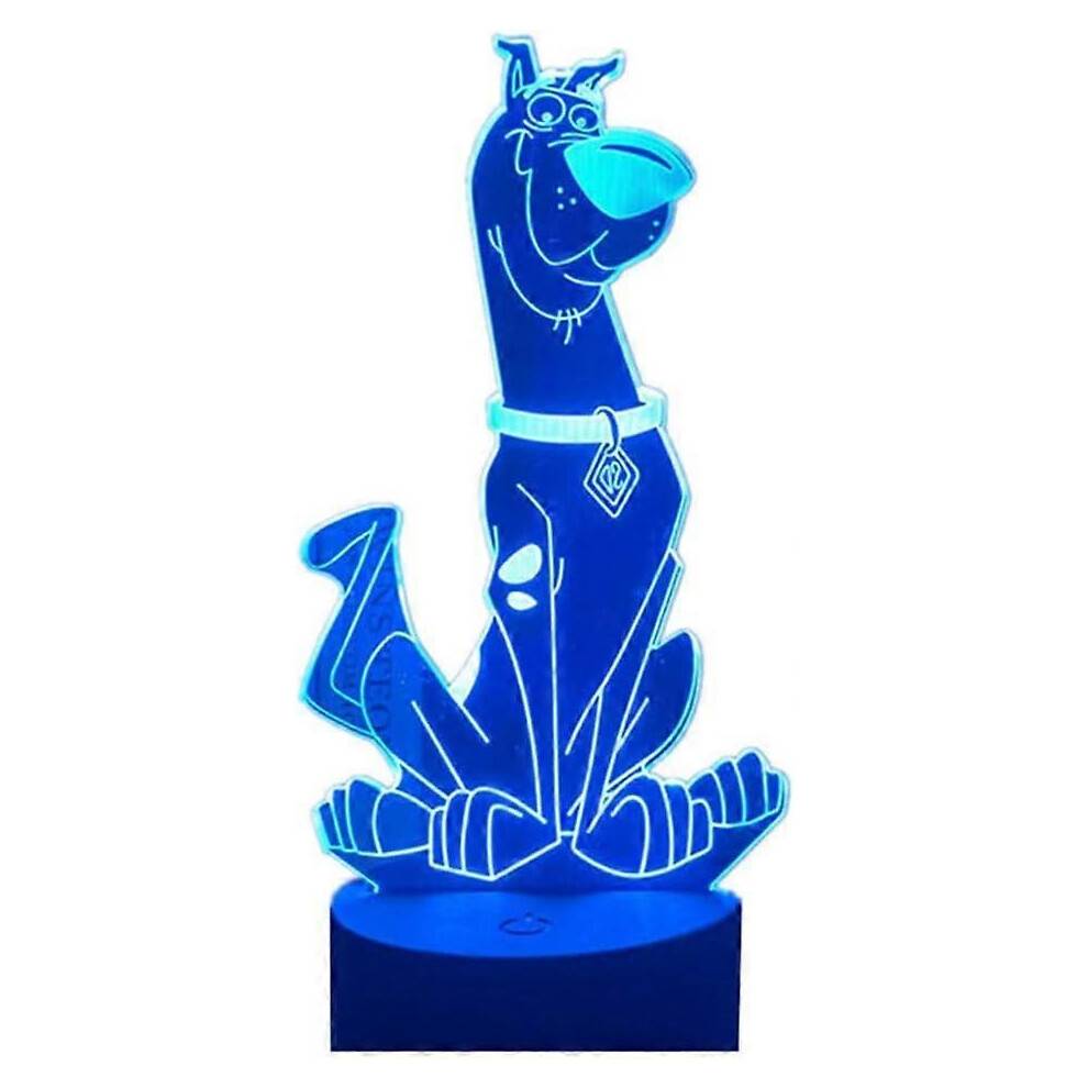 Ny söt tecknad hund Scooby Doo figur Baby nattlampa Led färgglad nattlampa för barn