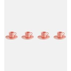 Bordallo Pinheiro Fantasia set of 4 espresso cups and saucers