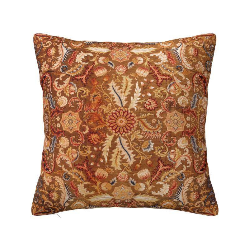 Vintage Antika Franska Aubusson Kuddfodral Europa Tribal Bohemia Blommig Mjuk Söt Kudde för Soffa Heminredning