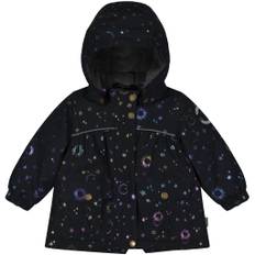 Baby Vinterjakke Polyester & Glitter Print - Dark Navy - 86