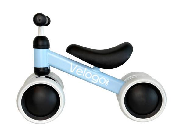 Velogo løbecykel fra 1 år 4 hjul lyseblå