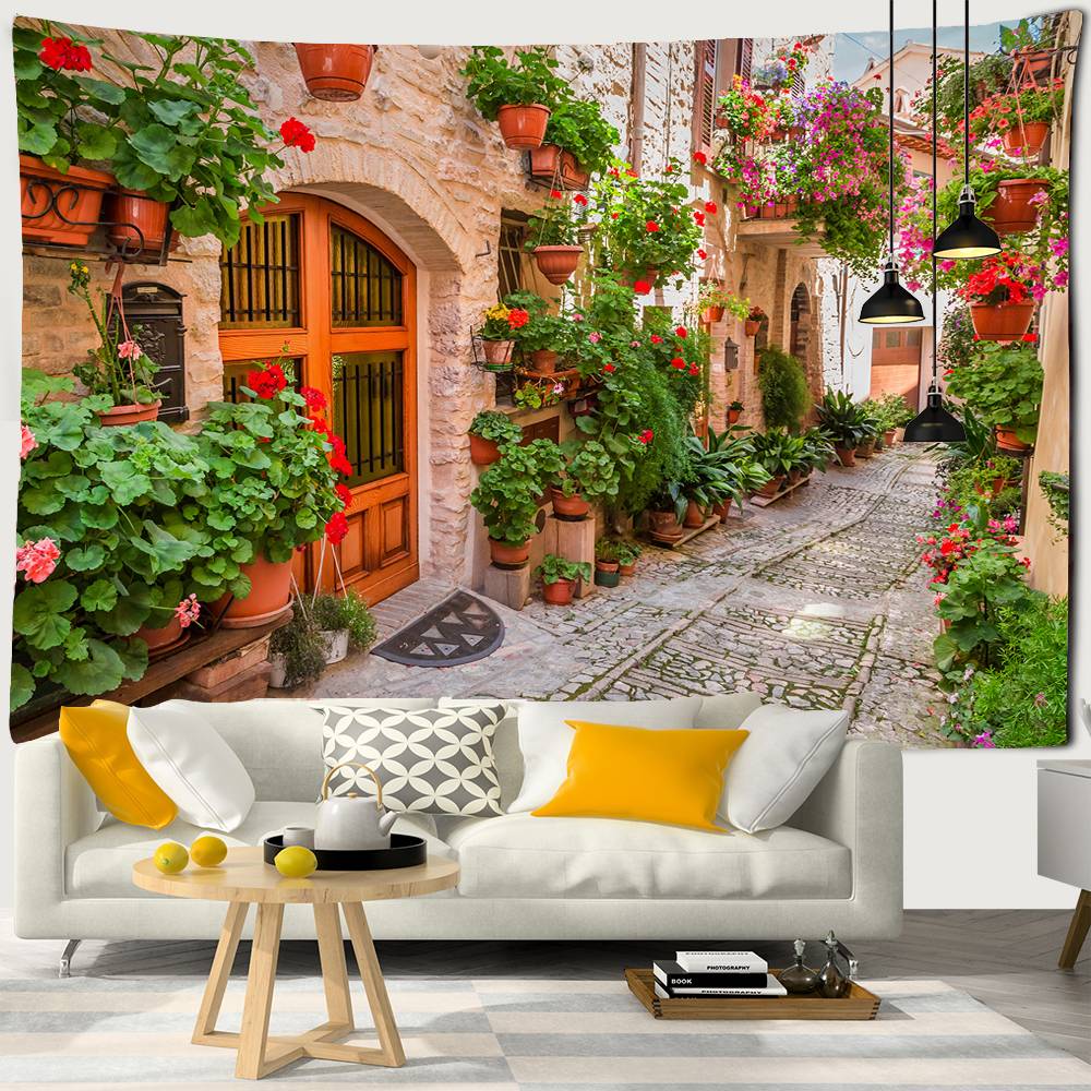 Architecture Landscape Big Tapestry London Big Ben Red Bus Wall Hanging Hippie Tapestries Living Room Bedroom Home Decor Blanket