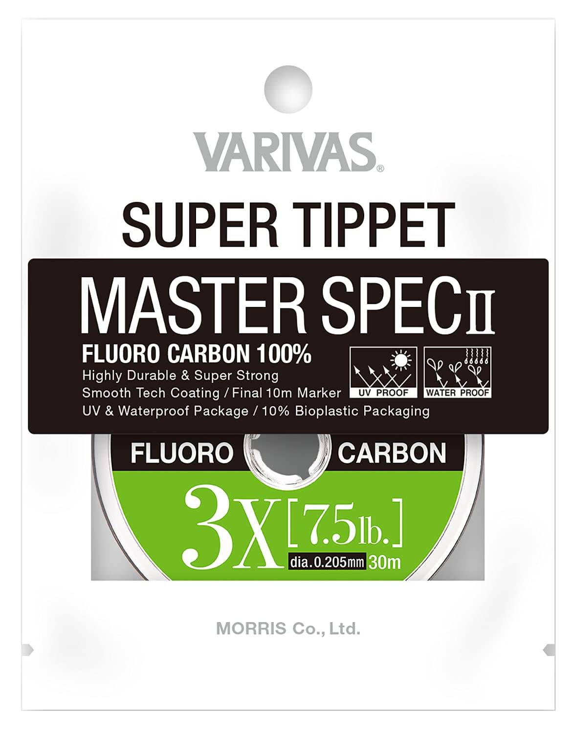 VARIVAS Super Tippet Master Spec II Fluorocarbon 3x 30m 7.5lb Naturlig