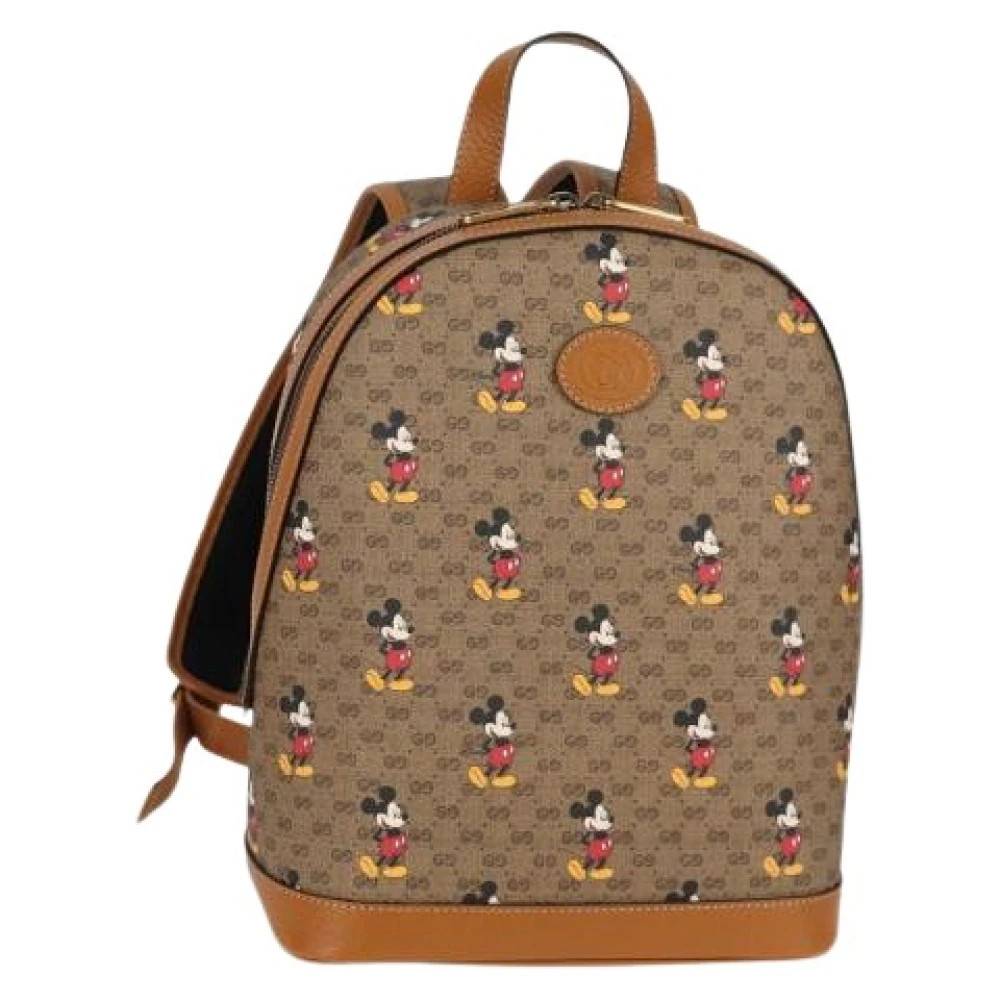 Gucci Vintage Pre-owned Micro Small GG Canvas Rygsæk - Vintage - Dame - Beige - ONE SIZE - Uld